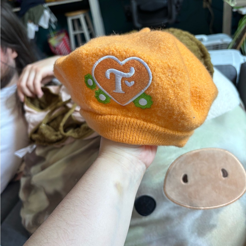 Trixie Cosmetics Mod About You Orange Knit Hat with Heart Patch